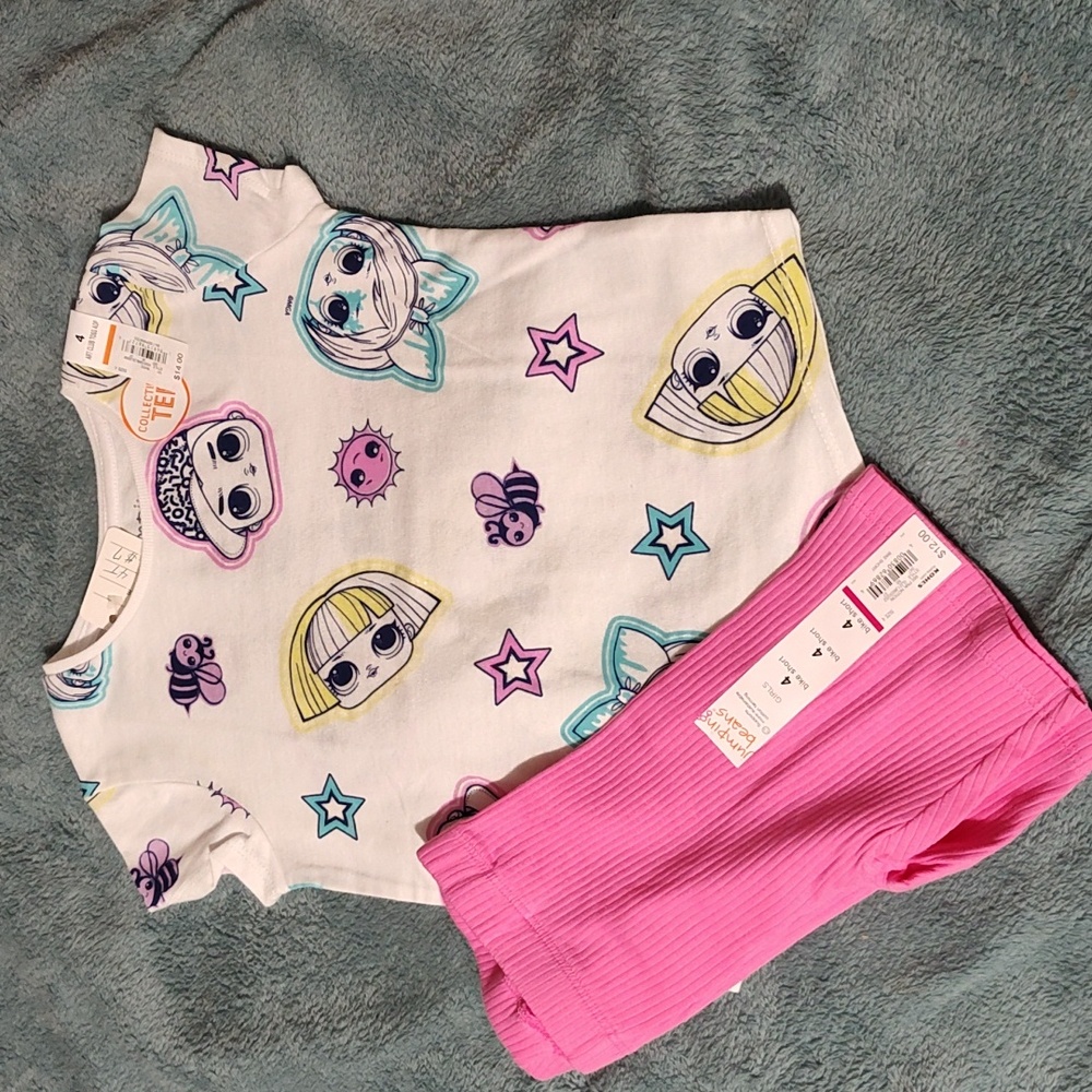 4t Girls 2pc shorts outfit